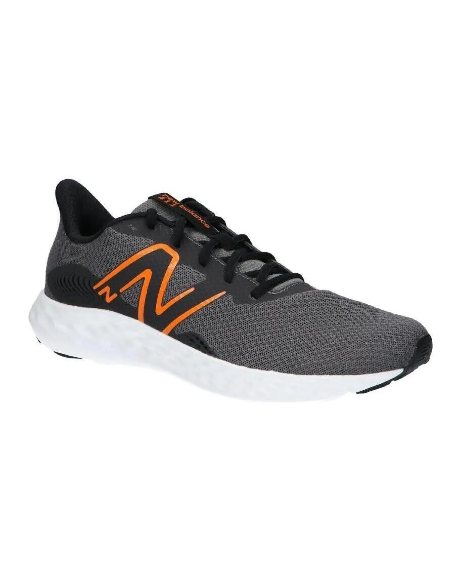 NEW BALANCE - SCARPA DA RUNNING GRIGIA CON DETTAGLI NERI E ARANCIONI DA UOMO, M411RO3