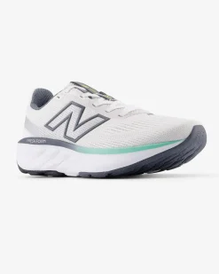 NEW BALANCE - SCARPA DA RUNNING BIANCA CON DETTAGLI GRIGI E VERDE ACQUA DA UOMO, M5206DX