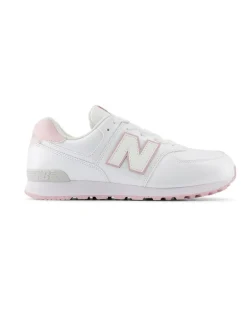 NEW BALANCE - SCARPA SNEAKERS BIANCA E ROSA CON LACCI NUMERATA 35.5-40 GC574FK