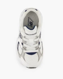 NEW BALANCE - SNEAKERS BABY LIFESTYLE BIANCA CON DETTAGLI GRIGI E BLU DAL 20 AL 27, I4084L7