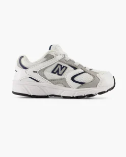 NEW BALANCE - SNEAKERS BABY LIFESTYLE  BIANCA CON DETTAGLI GRIGI E BLU DAL 20 AL 27, I4084L7