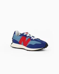 NEW BALANCE 327 - SNEAKERS DA BAMBINO BLU E ROSSA, NUMERATA 28/35 - PH327VD