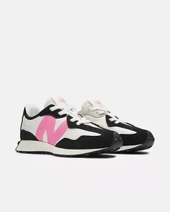 NEW BALANCE - SNEAKERS NERA E BIANCA CON LOGO ROSA LIFESTYLE, NUMERATA 35,5-40 - GS327VL