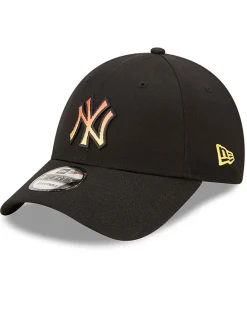 NEW ERA - Cappello nero regolabile con logo arancione gradiente - 9 FORTY