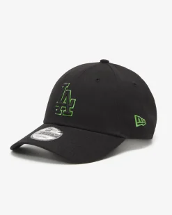 NEW ERA - Cappello nero regolabile con logo verde - 9 FORTY