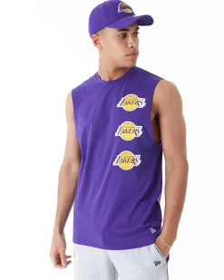 NEW ERA - SMANICATO NBA LOS ANGELES LAKERS DA UOMO, 60435473