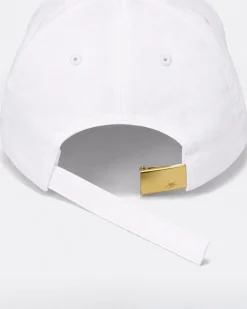 NIKE - CAPPELLO CLUB CAP S CB MTFUT BIANCO CON DETTAGLI ORO, FB5371/100