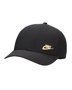 NIKE  - CAPPELLO CLUB CAP S CB MTFUT NERO CON DETTAGLI ORO, FB5371/011
