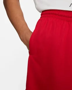 NIKE - Pantaloncini corti da uomo rossi in tessuto traspirante