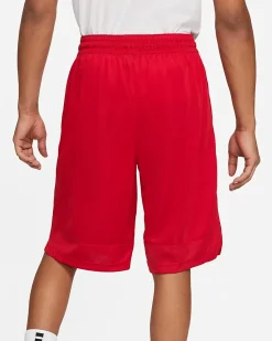 NIKE - Pantaloncini corti da uomo rossi in tessuto traspirante