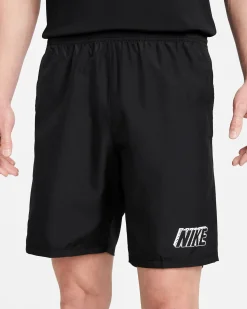 NIKE - Pantaloncini neri da uomo in tessuto traspirante