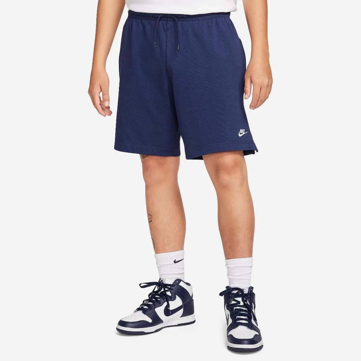 NIKE - PANTALONCINO UOMO BLU CLUB KNIT, FQ4359-410