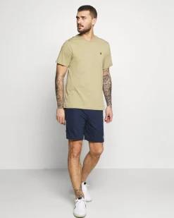 NIKE - Pantaloni corti da uomo blu in tessuto traspirante con logo bianco