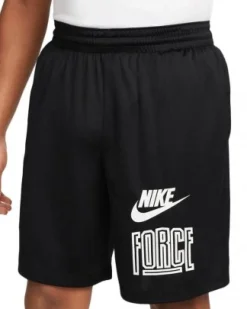 NIKE - Pantaloni corti loose fit da uomo neri in tessuto traspirante con logo bianco