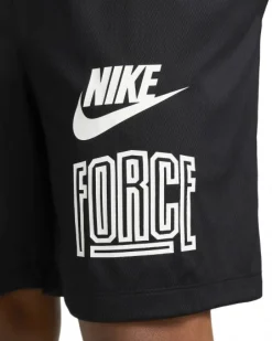 NIKE - Pantaloni corti loose fit da uomo neri in tessuto traspirante con logo bianco