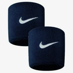 NIKE- POLSINO TERGISUDORE SWOOSH BLU CON DETTAGLI BIANCHI, N.NN.04_416