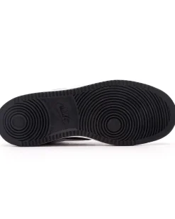 NIKE - Sneakers alta da donna in VERA PELLE nera e bianca - WMNS COURT VISION MID