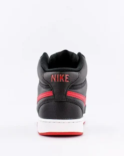 NIKE - Sneakers alta da uomo nera e rossa in VERA PELLE - COURT VISION MID