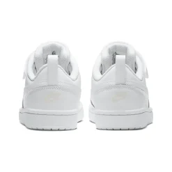 NIKE - Sneakers da bambino in VERA PELLE bianca con strappo, numerata 28/35 - COURT BOROUGH LOW 2 PS