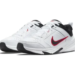 NIKE - Sneakers da uomo bianca e nera in VERA PELLE con dettagli rossi - DEFYALLDAY