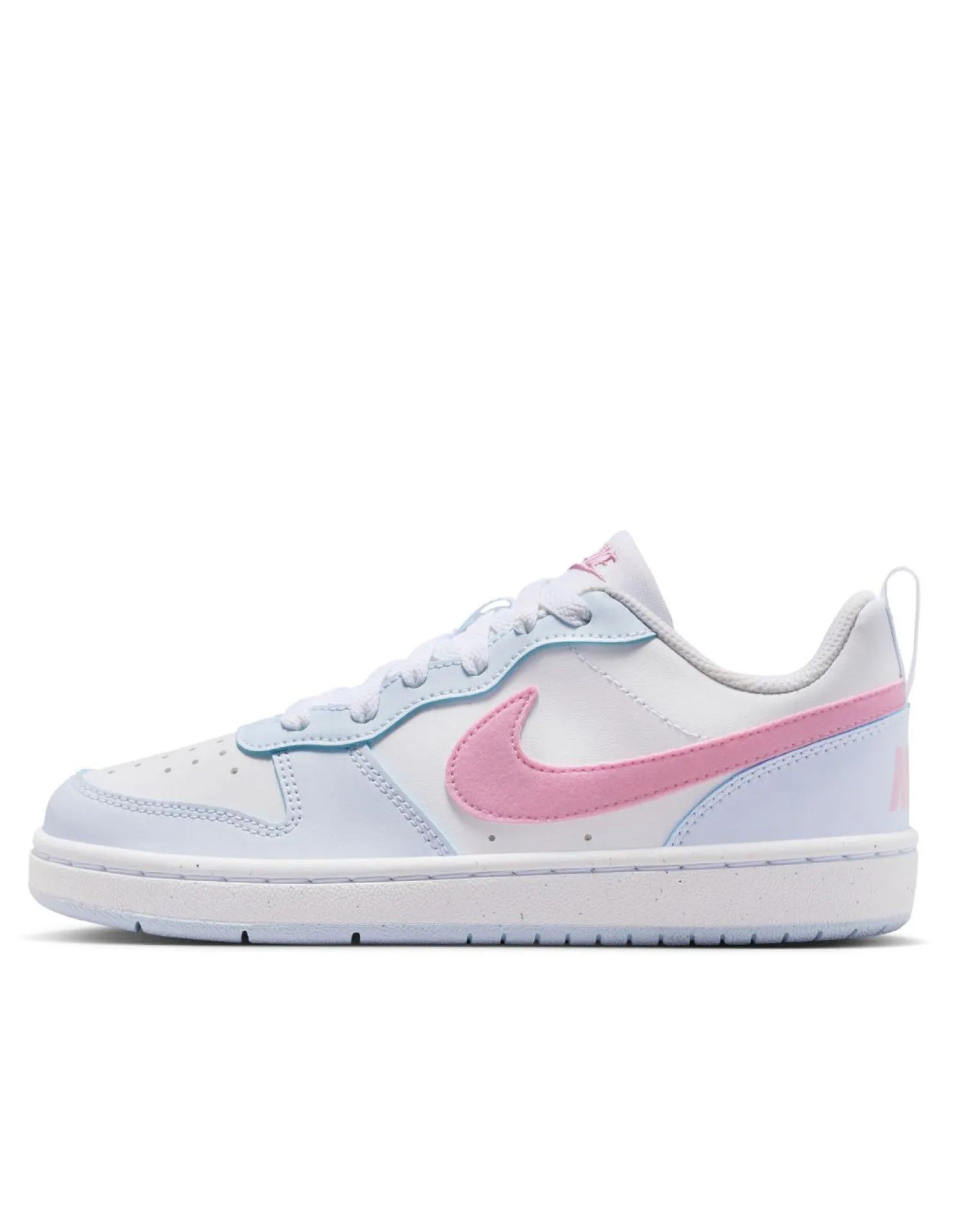NIKE - SNEAKERS JUNIOR COURT BOROUGH LOW ESSENTIAL+ GS BIANCA, CELESTE E ROSA, DAL 36 AL 40, IQ2725/101