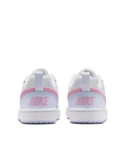 NIKE - SNEAKERS JUNIOR COURT BOROUGH LOW ESSENTIAL+ GS BIANCA, CELESTE E ROSA, DAL 36 AL 40, IQ2725/101