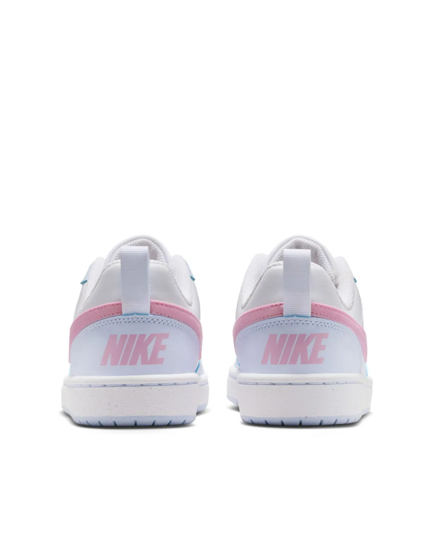 NIKE - SNEAKERS JUNIOR COURT BOROUGH LOW ESSENTIAL+ GS BIANCA, CELESTE E ROSA, DAL 36 AL 40, IQ2725/101
