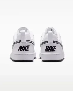 NIKE  - SNEAKERS JUNIOR  COURT BOROUGH PRT BIANCHE CON DETTAGLI ZEBRATI DAL 36 AL 40, IV5952