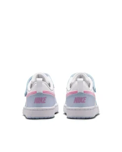 NIKE - SNEAKERS KIDS COURT BOROUGH LOW ESSENTIAL+ GS BIANCA, CELESTE E ROSA, DAL 28 AL 35, IQ2726/101
