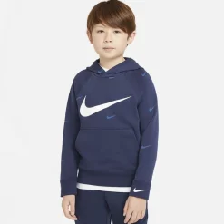 NIKE - SWEAT C/CAPP.NSW FLC SWOOSH NAVY-WHITE