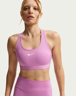 NIKE – TOP DA DONNA MAGENTA SWOOSH MEDIUM SUPPORT BRA – DX6821/503