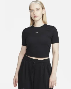 NIKE - T-SHIRT DA DONNA TEE ESSENTIAL SLIM CRP LBR BLACK - FB2873/010