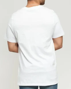 NIKE - T shirt girocollo da uomo bianca in cotone con logo nero