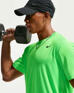 NIKE - T- SHIRT MEZZA MANICA DF TEE STD FLEX VERDE DA UOMO, IO1425/398