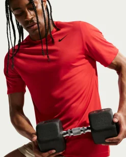 NIKE - T- SHIRT MEZZA MANICA DF TEE STD FLEX ROSSA DA UOMO, IO1425/657