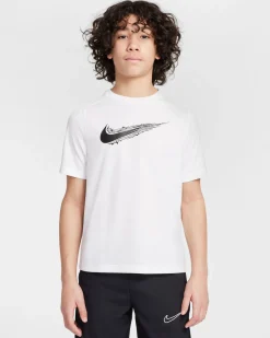 NIKE - T-SHIRT MEZZA MANICA KIDS BIANCA MULTI, HF8100-100