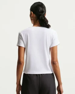 NIKE - T- SHIRT  MEZZA MANICA NSW RIB TGHT SS  BIANCA DA DONNA, HV4994/100