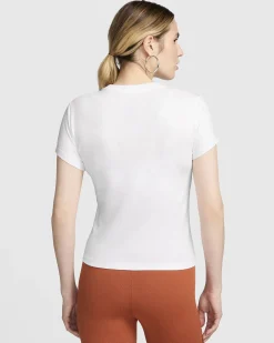 NIKE - T-SHIRT MM CHLL KNT MD CRP DA DONNA BIANCA - FV5508/100