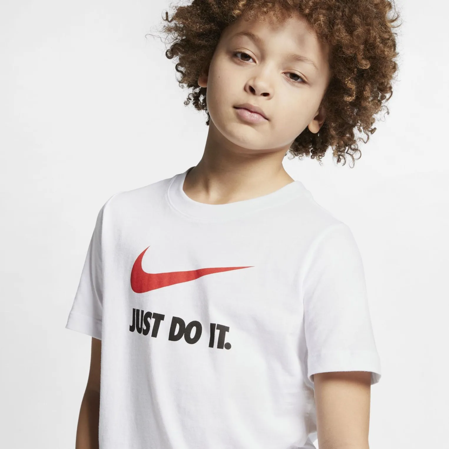 NIKE - T-SHIRT MM NSW TEE JDI SWOOSH WHITE-RED - AR5249/100