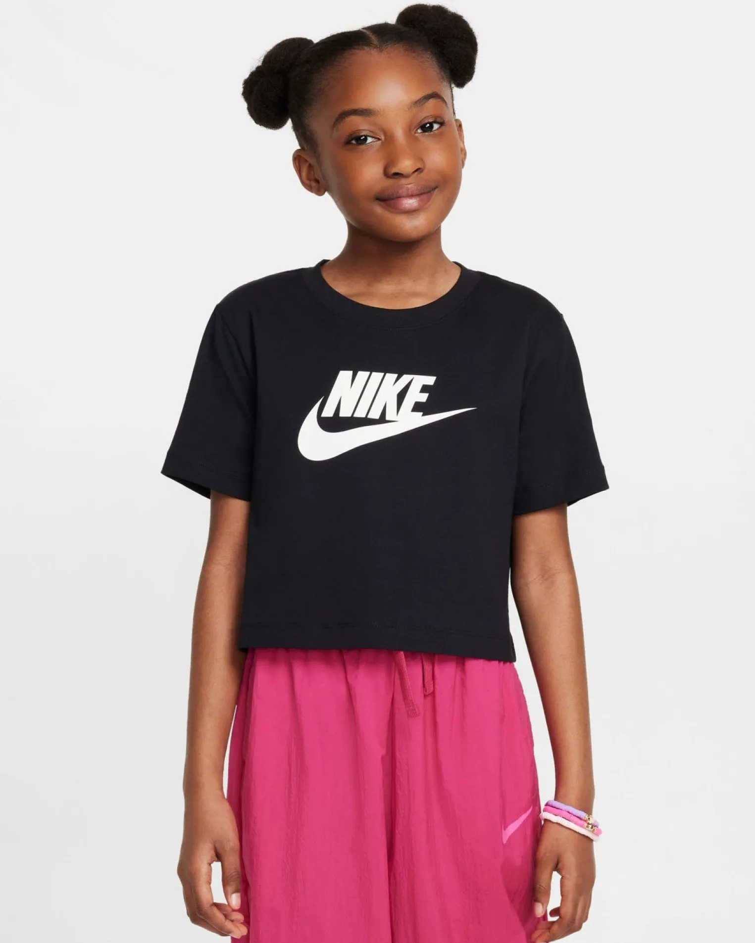 NIKE - Tshirt sportwear a maniche corte da bambini nera - FZ5548/010