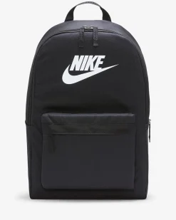 NIKE - Zaino nero e bianco con spallacci regolabili e tasca frontale