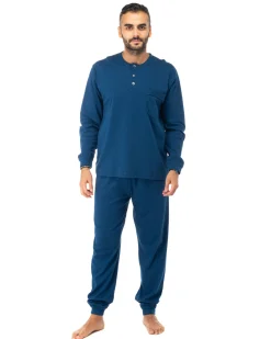 NOTTI MAGICHE - PIGIAMA UOMO BLU 100% COTONE - MADE IN ITALY
