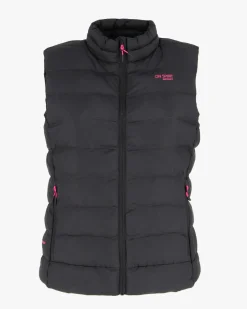 ON SPIRIT - GILET IMBOTTITO DA DONNA NERO CON DETTAGLI FUXIA, LIVIA