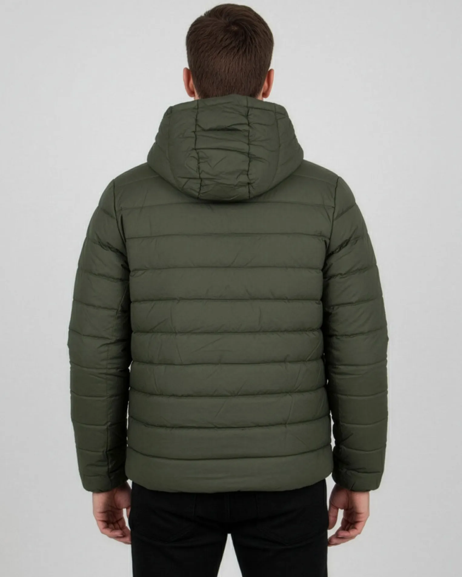 ON SPIRIT - GIUBBINO CON CAPPUCCIO FULL ZIP DA UOMO VERDE CON DETTAGLI ARANCIONI FLUO, LEANDRO