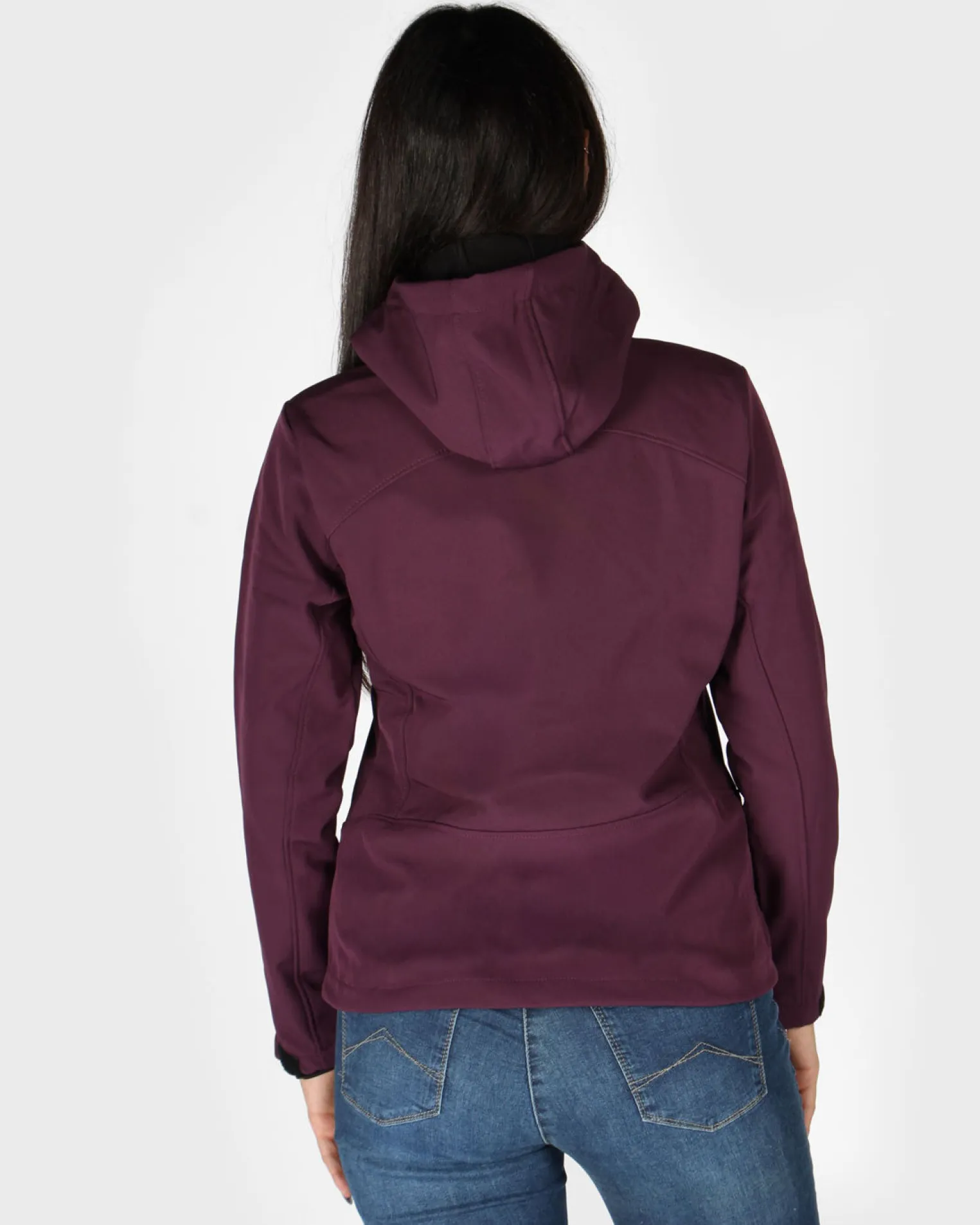 ON SPIRIT - GIUBBINO CON CAPPUCCIO FELPATO SOFTSHELL DONNA BORDEAUX - ALBA