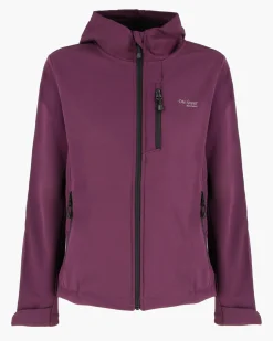 ON SPIRIT - GIUBBINO CON CAPPUCCIO FELPATO SOFTSHELL DONNA BORDEAUX - ALBA