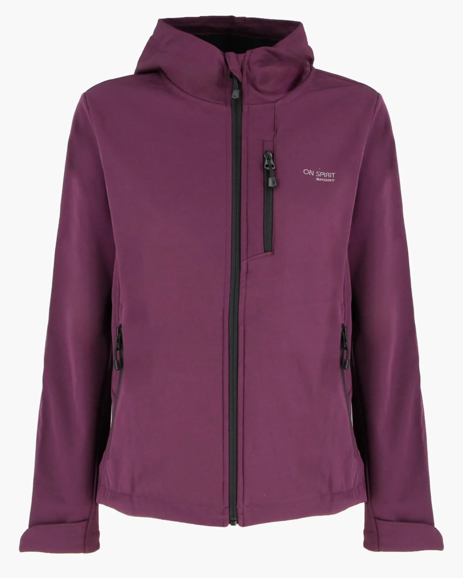 ON SPIRIT - GIUBBINO CON CAPPUCCIO FELPATO SOFTSHELL DONNA BORDEAUX - ALBA