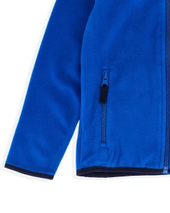ON SPIRIT - MAGLIA MICROPILE BLU ELETTRICO FULL ZIP DA RAGAZZO