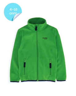 ON SPIRIT - MAGLIA MICROPILE VERDE FULL ZIP DA RAGAZZO