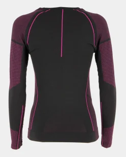 ON SPIRIT -  MAGLIA TERMICA DONNA NERA E FUXIA OLGA   - AD9V180